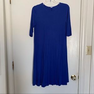 Royal blue knit dress